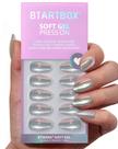 Press On Nails Battbox Chrome Cat Eye Almond Short