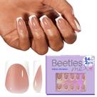 Press On Nails Beetles, curta, quadrada, ponta francesa, marrom, 64 unidades Press On Nails Beetles, curta, quadrada, ponta francesa, marrom, 64 unidades