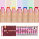 Press On Nails Beetles Summer 210 unidades, 7 cores, quadrado curto Press On Nails Beetles Summer 210 unidades, 7 cores, quadrado curto