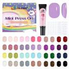 Press on Nails EBANKU Kids Short Glossy 24 cores 576 unidades