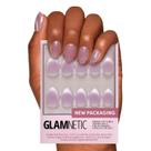 Press On Nails Glamnetic Fairy Dust Short Oval Bege-Rosa