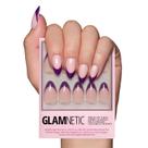 Press On Nails Glamnetic Plum, amêndoa curta semitransparente