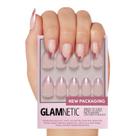 Press-On Nails Glamnetic Rock Candy Metallic Pink French