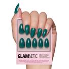 Press-On Nails Glamnetic Verde Esmeralda Curta em Forma de Amêndoa