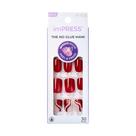 Press-On Nails Impress 'Endless' em formato oval vermelho médio