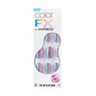 Press-On Nails Impress 'Fly Up' Silver Color FX Short Short Size