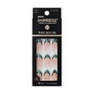 Press-On Nails Impress 'Visions' em forma de amêndoa verde