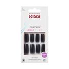 Press On Nails KISS Gel Fantasy 'Jelly Gelée' Preto com cola