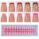 Press On Nails Misssix XBASICTIPS French Tip Red 300 unidades