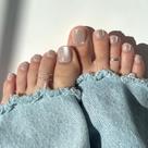 Press-On Toenails Glamnetic The Bow Shimmery Nude 32 unidades
