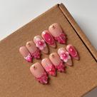 Pressione as unhas MAGLFELL Luxury Medium Ammond 3D False Nails