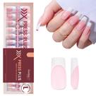 Pressione Nails Beetles French Tip Long Square White Gel