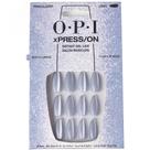 Pressione nas unhas OPI Xpress/On Trailglazer Velvet Blue Long