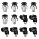 Pressione para conectar os acessórios CNAODUN 12 peças de tubo de 10 mm x 1/8 NPT