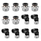 Pressione para conectar os acessórios CNAODUN 12 unidades de tubo de 10 mm OD x 1/2 NPT