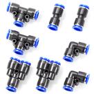 Pressione para conectar os encaixes TAILONZ PNEUMATIC de 12 mm de diâmetro (8 unidades)