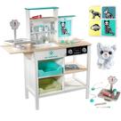 Pretend Pet Hospital Playset Vet Center Svan com gato de brinquedo