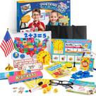 Pretend Teacher Playset Alritz com mapa, calendário e quadro branco