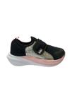 Preto/rosa tenis infantil bibi
