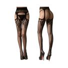 Preto sexy fishnet liga cinto meia suspender meia-calça coxa alta verão sexy quente legging