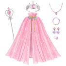 Princess Dress Up VENSEEN para meninas de 3 a 8 anos com capa, coroa e varinha