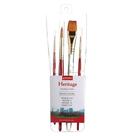 Princeton Heritage, Série 4050, Conjunto com 4 Pincéis Sintéticos de Marta para Aquarela