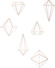 Prisma - conjunto decorativo 3d cobre