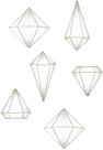 Prisma - conjunto decorativo 3d dourado
