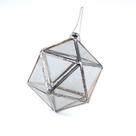 Prisma Dagua Feng Shui Icosaedro 11Cm Vidro Metal Facetado