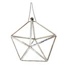 Prisma DÁgua Feng Shui Pentágono em Vidro e Metal 12 Cm