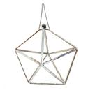 Prisma DÁgua Feng Shui Pentágono em Vidro e Metal 12 Cm
