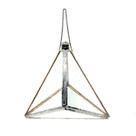 Prisma DÁgua Feng Shui Triângulo em Vidro e Metal 9 Cm