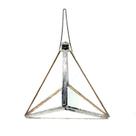 Prisma DÁgua Feng Shui Triângulo em Vidro e Metal 9 Cm