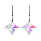 Prisma De Cristal Arco-Íris Para Pendurar Na Janela, 2 Peças Com Design De Estrela Para Decoração De
