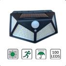 Prisma Luminárias Solares Jardim Bateria Potente 100 Leds