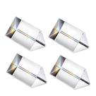 Prisma triangular de cristal QFKris Clear K9 de vidro óptico 50mm