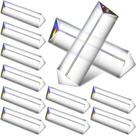 Prisma triplo de vidro óptico Kanayu de 4 polegadas transparente (pacote com 12)