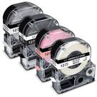 Pristar de substituição de fita de etiqueta para Epson LK-4WBN 12 mm, pacote com 4