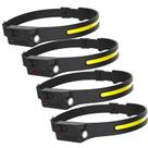 Pristar Linterna Frontal LED 350 lúmenes con haz de 230 y sensor de movimiento, paquete de 4