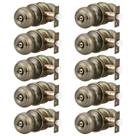 Privacy Door Knobs Lock Probrico Antique Brass, pacote com 10
