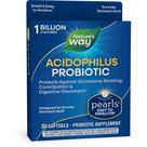 Probiotic Pearls Nature's Way Acidophilus 1 bilhão e 30 cápsulas gelatinosas