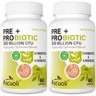 Probiótico Ascuoli 300 bilhões de CFU 24 cepas + 15 ervas 120 cápsulas