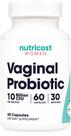 Probiótico Vaginal Nutricost 10 Bilhões de UFC 60 Cápsulas