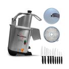 Processador de Alimentos Corte Fatias 5mm e Cubos 8mm PA7 PRO Bivolt Skymsen e Jogo de Facas 9 Peças