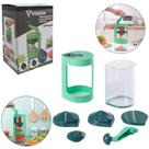 Processador de alimentos manual a manivela com 2 laminas de inox 900ml 18x13cm - VISION