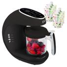 Processador de Alimentos para Bebês EVLA'S - Vaporizador e Liquidificador com 6 Bolsas Cinza Escuro