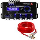 Processador de Audio Digital Stetsom STX2448 Floating 4 Vias Com Cabo RCA 5 Metros Technoise Blindado