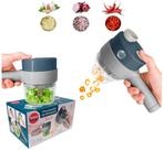 Processador Elétrico 2 Em 1 Cortador e Fatiador De Legumes - Cinza - Dolce Home