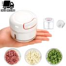 Processador Mini Triturador de Alimentos Manual para Alho Cebola Legumes com Lâminas em Aço Portátil