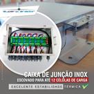 Produto Caixa de Junção Super 12 vias INOX escovado COM PLACA